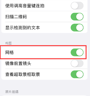 苏家屯苹果手机维修网点分享iPhone如何开启九宫格构图功能 